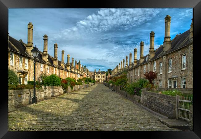 Vicars Close in Wells Framed Print by Alison Chambers