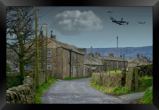 Holmeward Bound Lancaster Bomber Framed Print by Alison Chambers