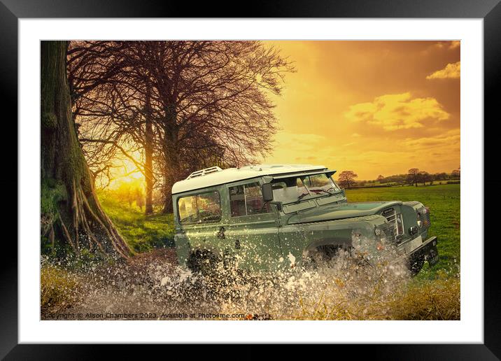 Land Rover  Framed Mounted Print by Alison Chambers