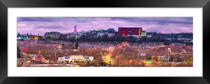 Barnsley Panorama Framed Mounted Print by Alison Chambers