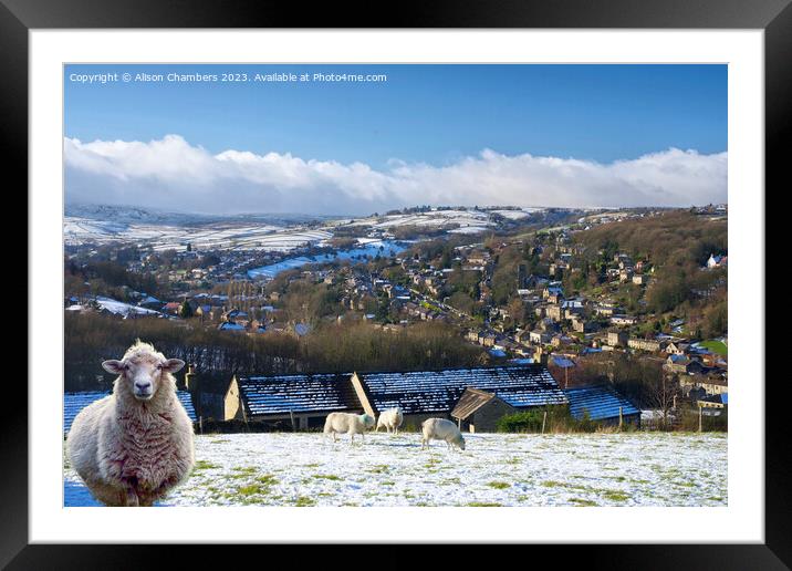Holmfirth Framed Mounted Print by Alison Chambers