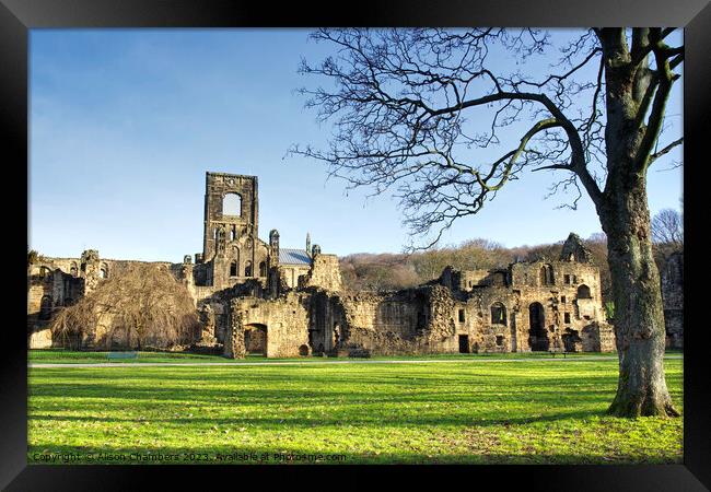 Kirkstall Abbey  Framed Print by Alison Chambers