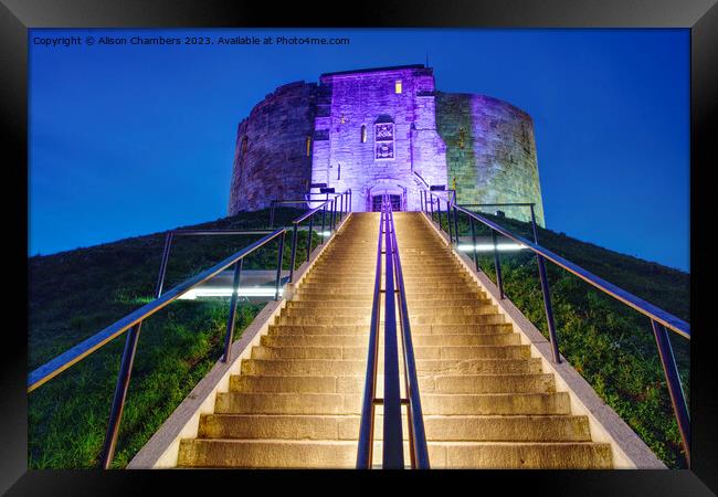 Cliffords Tower Framed Print by Alison Chambers