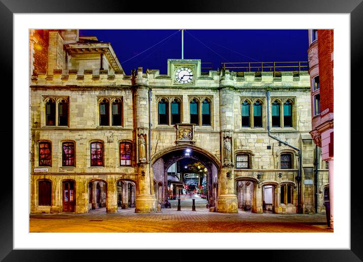 Lincoln Guildhall and Stonebow Framed Mounted Print by Alison Chambers