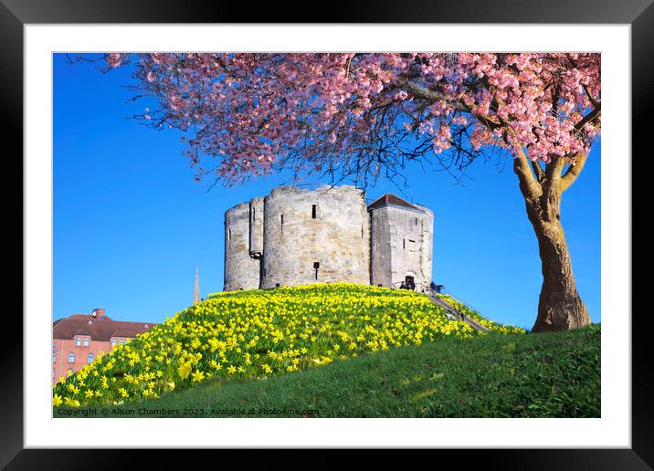 Cliffords Tower York Framed Mounted Print by Alison Chambers