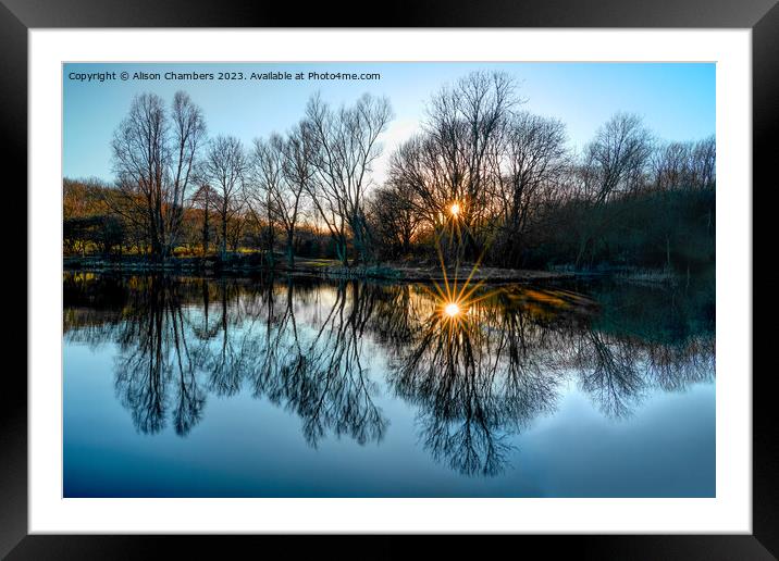 River Stour Essex  Framed Mounted Print by Alison Chambers