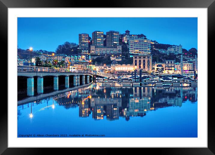 Torquay Harbour  Framed Mounted Print by Alison Chambers