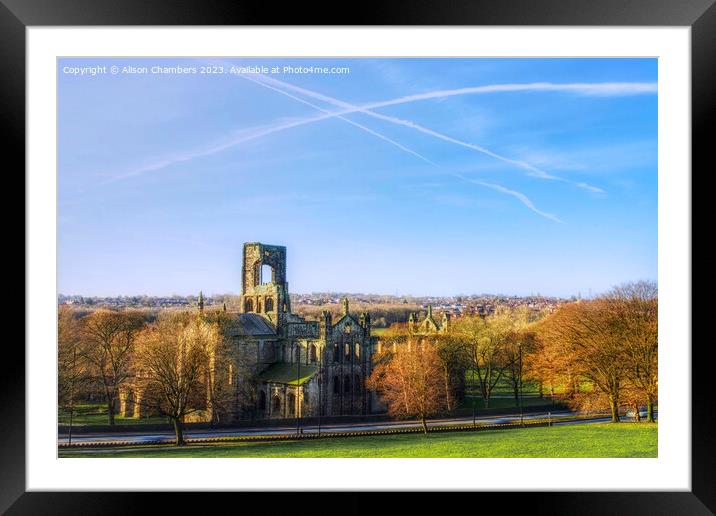 Kirkstall Abbey View Framed Mounted Print by Alison Chambers