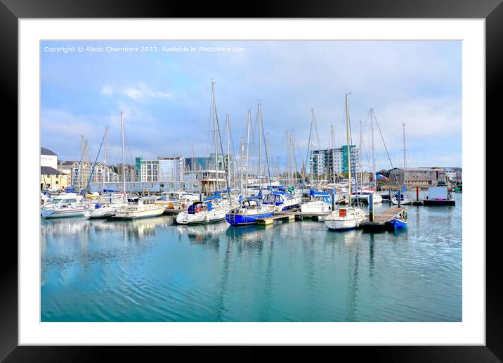 The Barbican Plymouth Framed Mounted Print by Alison Chambers