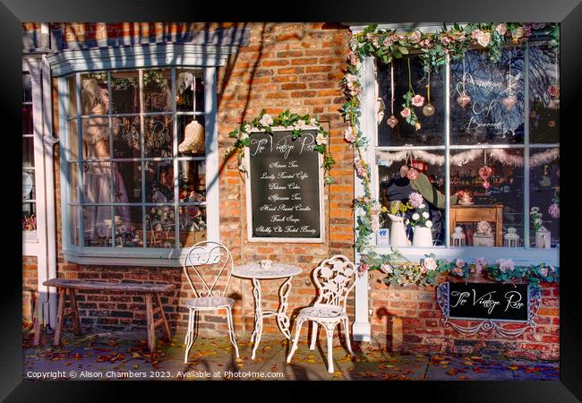 York Cafe Framed Print by Alison Chambers