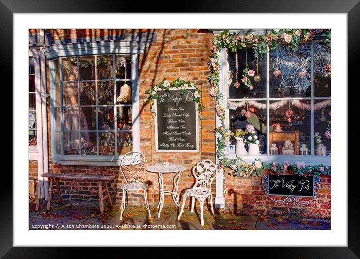 York Cafe Framed Mounted Print by Alison Chambers