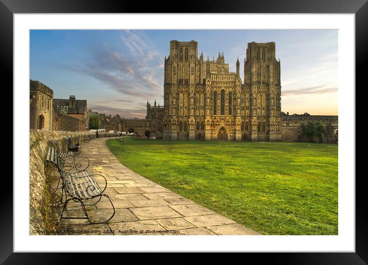 Wells Cathedral Framed Mounted Print by Alison Chambers