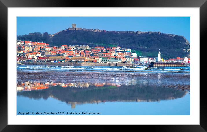 Scarborough Reflection  Framed Mounted Print by Alison Chambers
