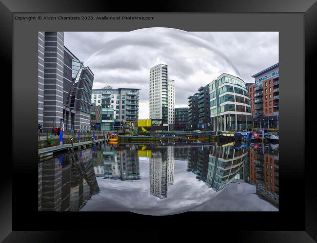 Leeds Dock Framed Print by Alison Chambers