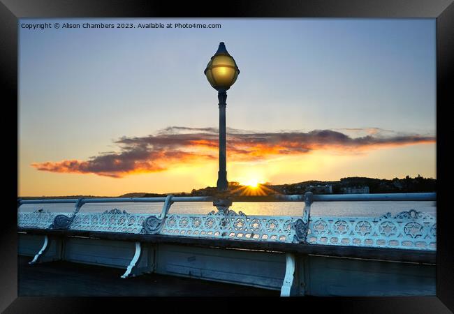 English Riviera Sunset Framed Print by Alison Chambers