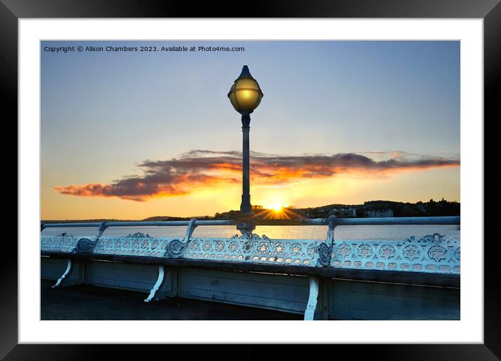 English Riviera Sunset Framed Mounted Print by Alison Chambers