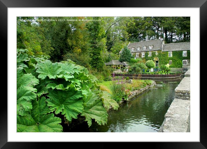 The Swan Hotel Bibury Framed Mounted Print by Alison Chambers