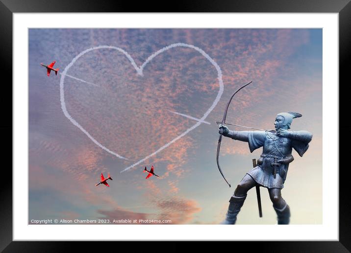 Nottingham Red Arrows Framed Mounted Print by Alison Chambers