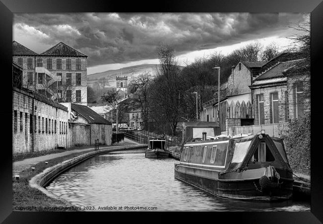 Huddersfield Narrow Canal Framed Print by Alison Chambers