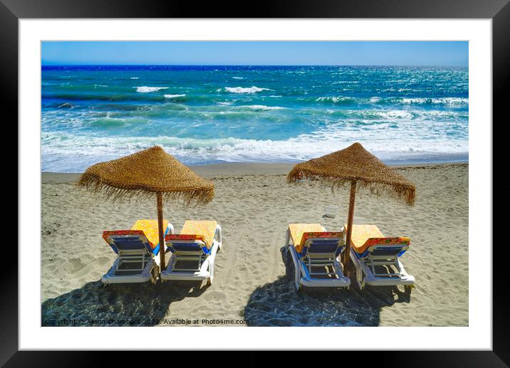 Life Is A Marbella Beach Framed Mounted Print by Alison Chambers