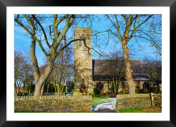 St Johns Church Lepton Framed Mounted Print by Alison Chambers
