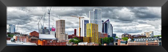 Leeds Arena Quarter Skyline  Framed Print by Alison Chambers