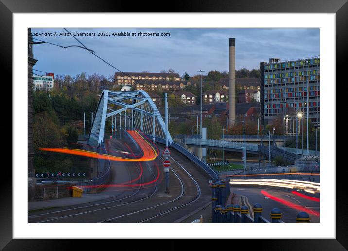 Sheffield City Centre Rush Hour Framed Mounted Print by Alison Chambers