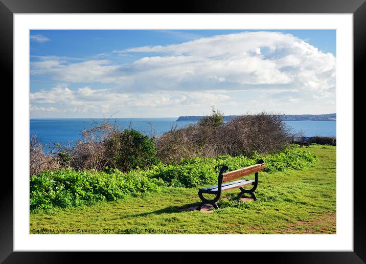 Daddyhole Plain Torquay Framed Mounted Print by Alison Chambers