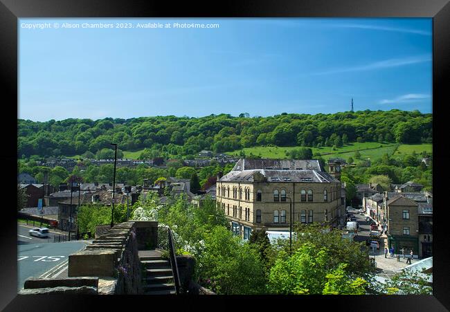 The Town Of Hebden Bridge  Framed Print by Alison Chambers