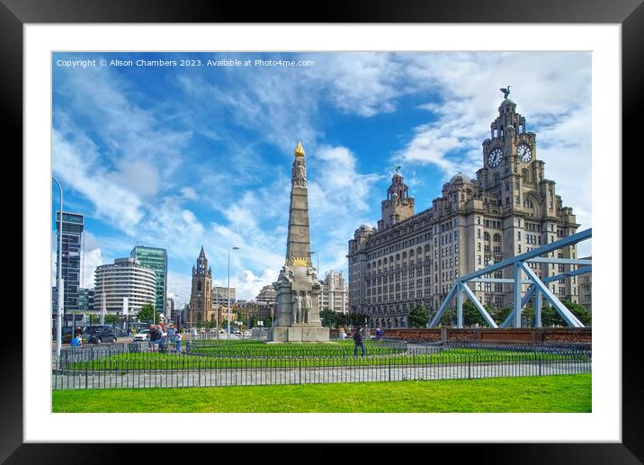 Liverpool Cityscape  Framed Mounted Print by Alison Chambers