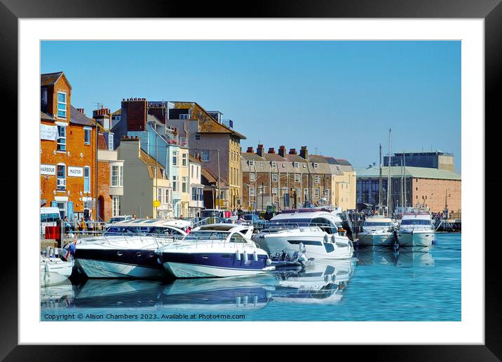 Weymouth Framed Mounted Print by Alison Chambers