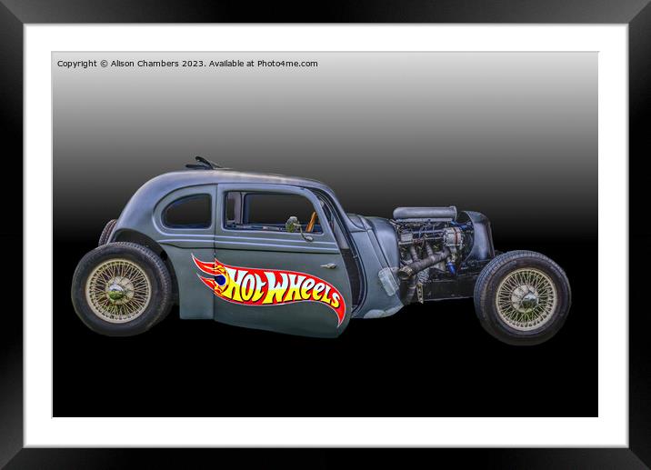 Hot Rod Car Framed Mounted Print by Alison Chambers