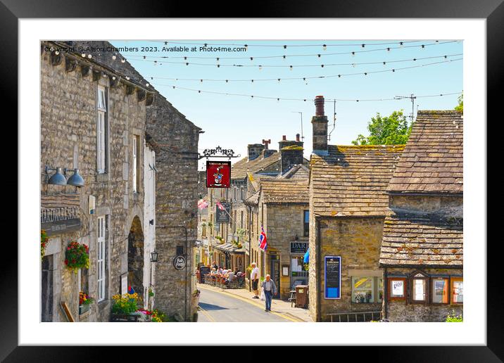 Grassington Village Framed Mounted Print by Alison Chambers