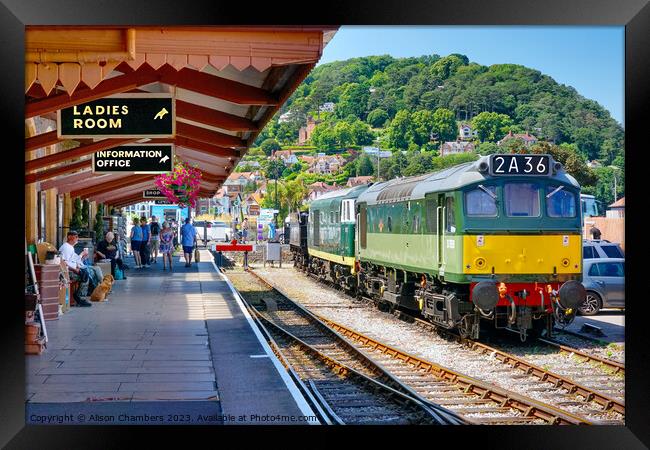 West Somerset Railway At Minehead Framed Print by Alison Chambers