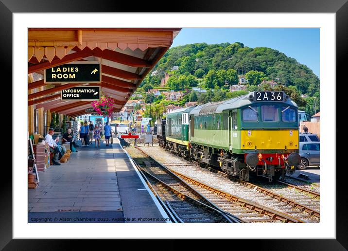 West Somerset Railway At Minehead Framed Mounted Print by Alison Chambers