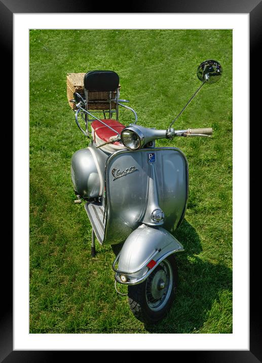 Vespa Scooter Framed Mounted Print by Alison Chambers