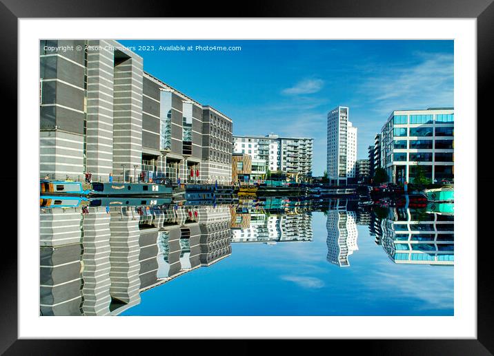 Leeds Dock Framed Mounted Print by Alison Chambers
