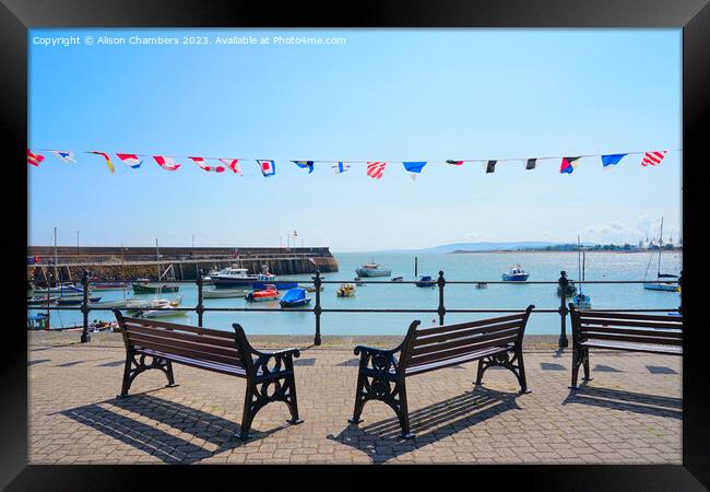 Minehead Harbour Framed Print by Alison Chambers