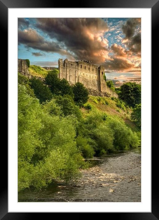 Richmond Castle Framed Mounted Print by Alison Chambers