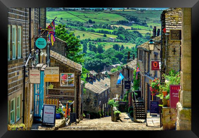 Haworth Village Framed Print by Alison Chambers