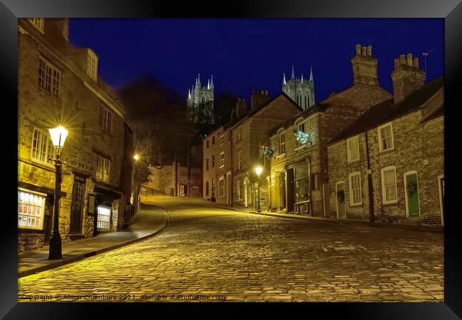 Lincoln At Night Framed Print by Alison Chambers