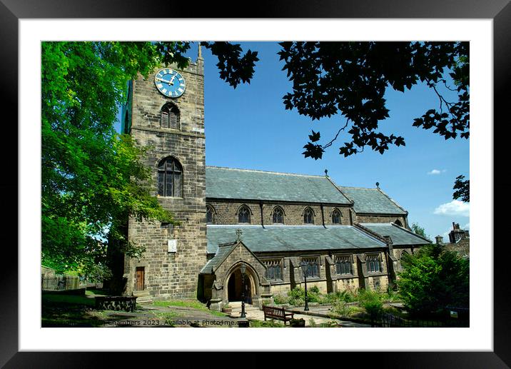 St Michael & All Angels Church Haworth Framed Mounted Print by Alison Chambers