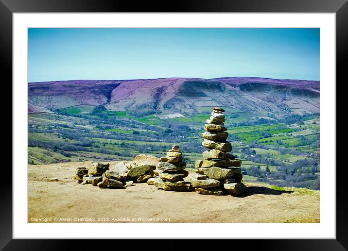View From Mam Tor Framed Mounted Print by Alison Chambers