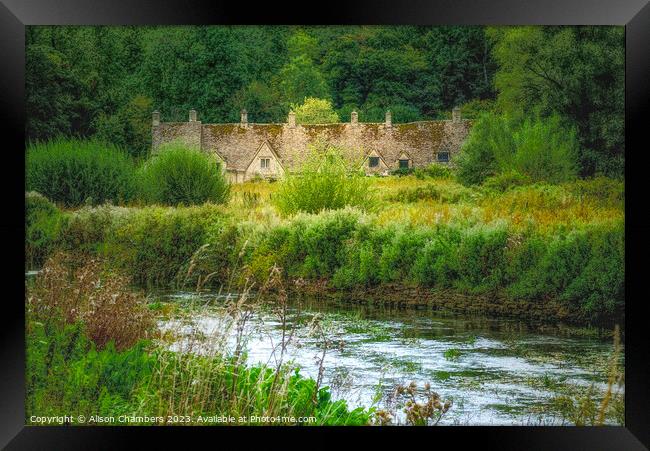 Arlington Row In The Cotswolds  Framed Print by Alison Chambers