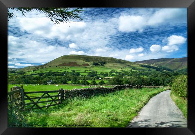 Edale Landscape  Framed Print by Alison Chambers