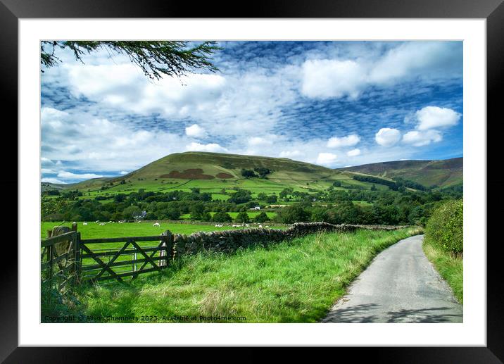 Edale Landscape  Framed Mounted Print by Alison Chambers
