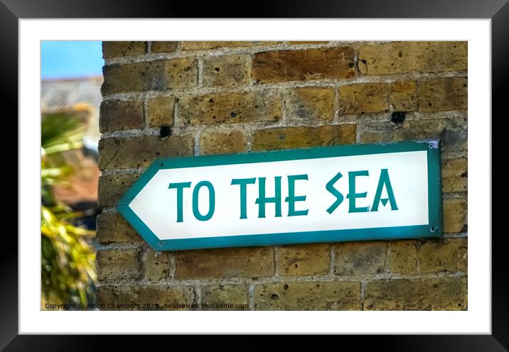To The Sea Framed Mounted Print by Alison Chambers
