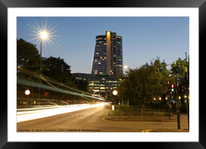 Leeds Bridgewater Place Framed Mounted Print by Alison Chambers