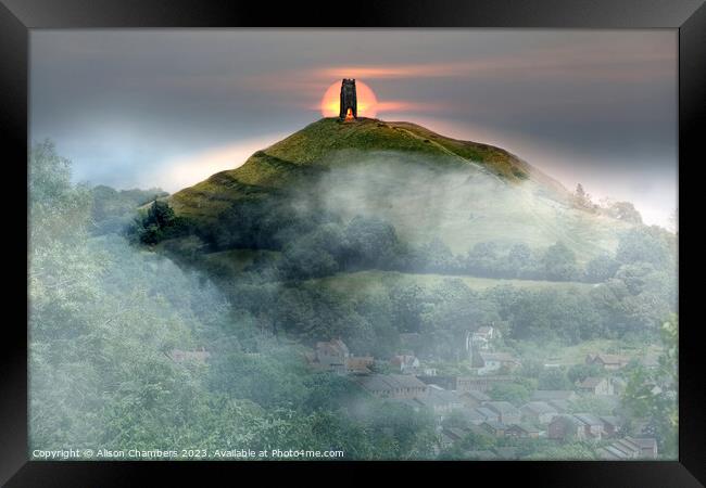 Glastonbury Tor  Framed Print by Alison Chambers