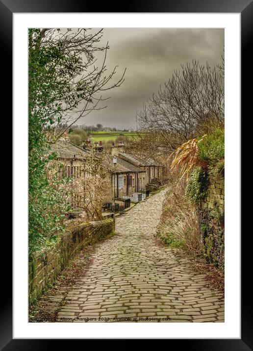 Golcar West Yorkshire  Framed Mounted Print by Alison Chambers
